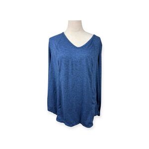 Livi Active Heathered Blue Long Sleeve Top size 14-16